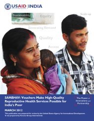 Sambhav Voucher Scheme Report - SAMBHAV ... - USAID.gov