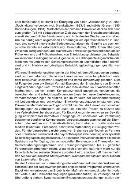 Beiträge der Bezugswissenschaften zur Erwachsenenbildung