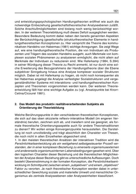 Beiträge der Bezugswissenschaften zur Erwachsenenbildung