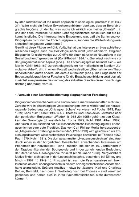 Beiträge der Bezugswissenschaften zur Erwachsenenbildung