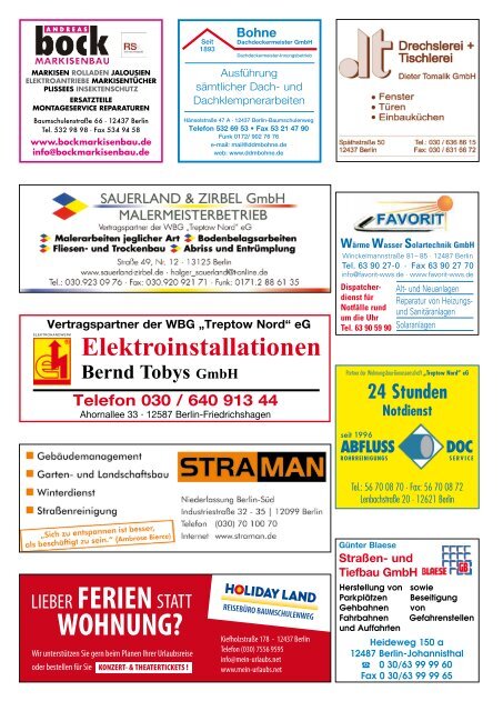 Mitglieder - Wohnungsbau-Genossenschaft „Treptow-Nord“ eG