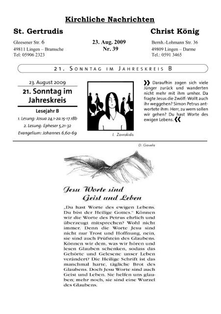 Ausgabe 2009_39.pdf - Pfarreiengemeinschaft Lingen-Süd