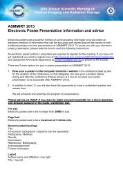 ASMMIRT 2013 Electronic Poster Presentation information and ... - AIR