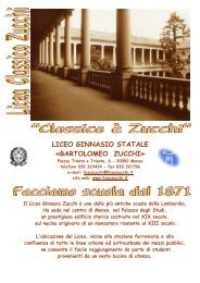 VOLANTINO SITO - Liceo Classico B. Zucchi