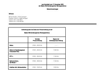 zum Kursblatt vom zum Kursblatt vom 17 ... - Börse Stuttgart