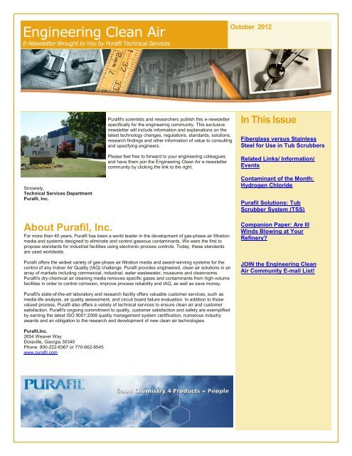 Engineering Clean Air - Purafil