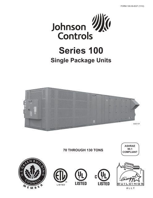 Series 100 Single Package Units, Engineering Guide, 100.50-EG7