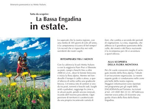 La Bassa Engadina in estate. - Hotel Belvédère Scuol