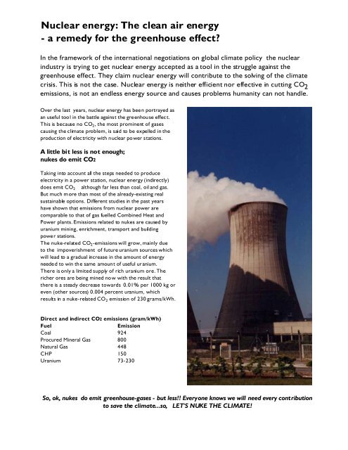 Nuclear energy: The clean air energy - a remedy for the ... - Antenna