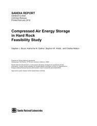 Compressed Air Energy Storage in Hard Rock Feasibility ... - CAREBS