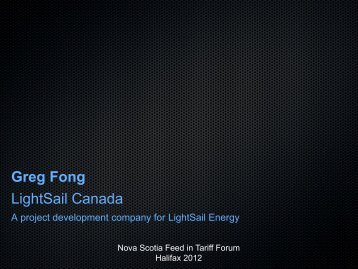 Greg Fong LightSail Canada - Amiando