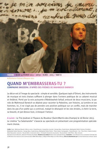 Programme saison 2012/2013 - Théâtre du Pays de Morlaix