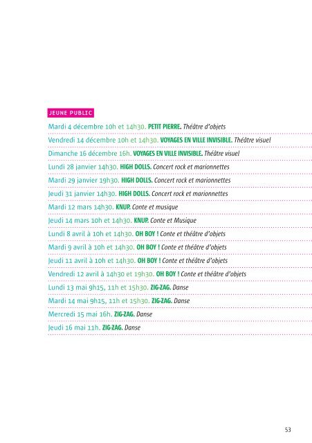 Programme saison 2012/2013 - Théâtre du Pays de Morlaix