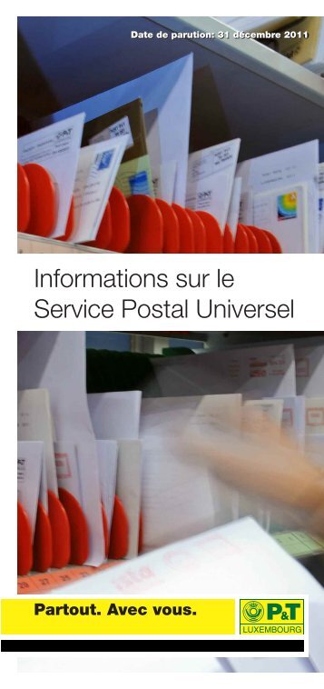 Informations sur le Service Postal Universel - P&T Luxembourg