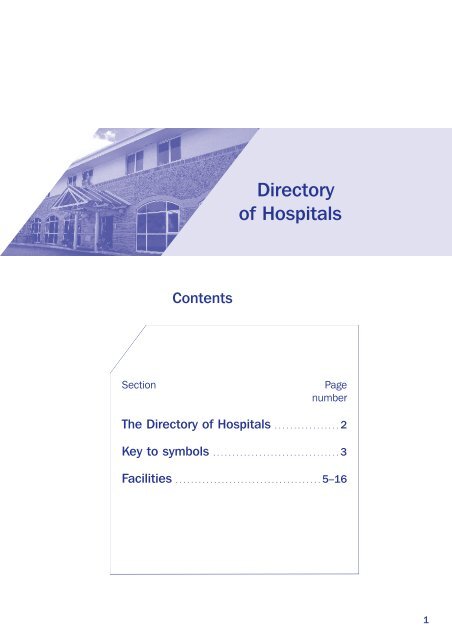 Directory of Hospitals - AXA PPP healthcare