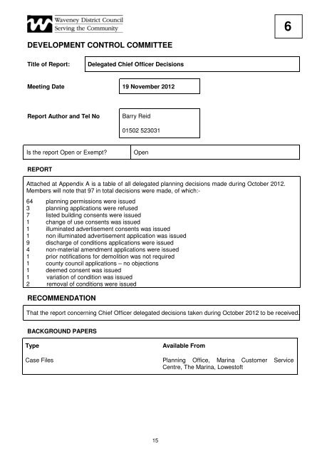 Item 6 - Waveney District Council