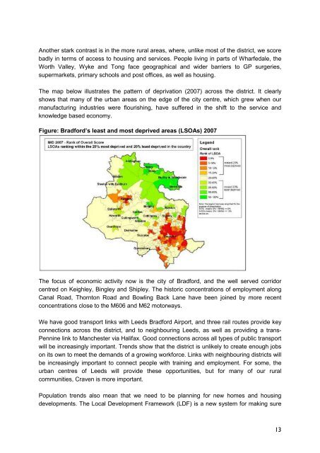 Bradford District Local Infrastructure Baseline Study - working draft ...