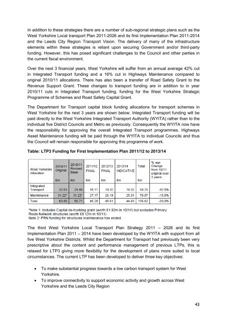 Bradford District Local Infrastructure Baseline Study - working draft ...