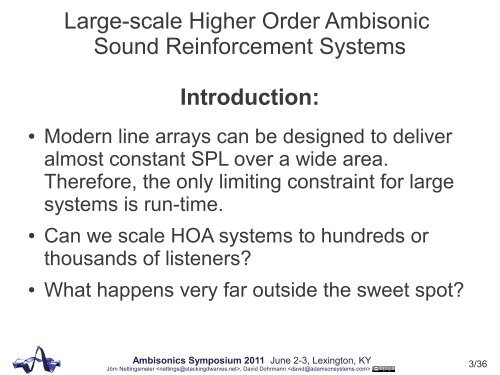 Ambisonics Symposium 2011 - Jörn Nettingsmeier