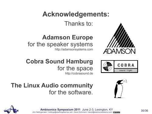 Ambisonics Symposium 2011 - Jörn Nettingsmeier