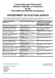 Appointment of election agents - general election - 6 May 2010