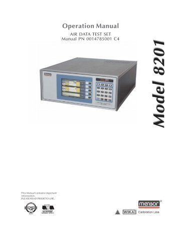 Air Data Test Set Model 8201 - Mensor Corporation