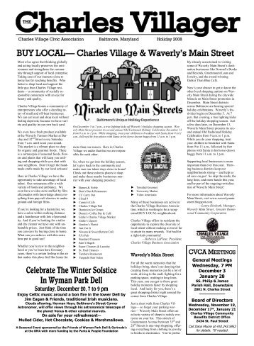 BUY LOCAL - Charles Village Civic Association