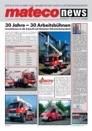 30 Jahre – 30 Arbeitsbühnen - Mateco