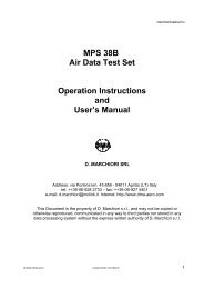MPS 38B Air Data Test Set Operation Instructions and User's Manual