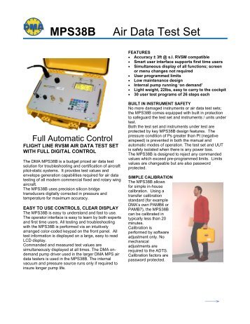 MPS38B Low cost RVSM Air Data Test Set - SRP Control Systems