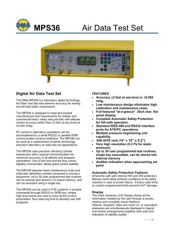 MPS36 Air Data Test Set