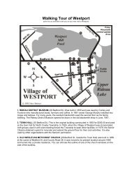 Walking Tour of Westport - Rideau Heritage Route