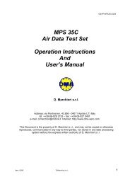 MPS 35C Air Data Test Set Operation Instructions And User's Manual