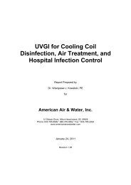 UVGI for Cooling Coil Disinfection, Air Treatment, and Hospital ...