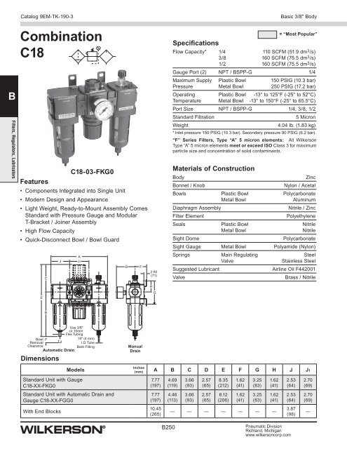 Compressed Air Treatment - Wilkerson Corporation