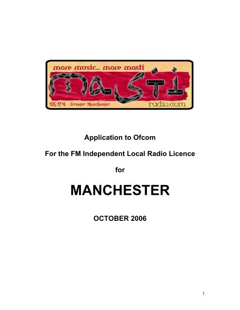 Masti Radio - Ofcom Licensing
