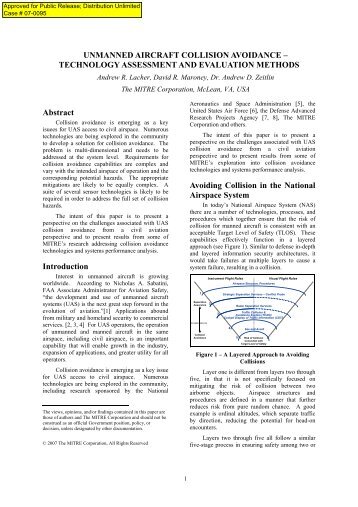 Unmanned Aircraft Collision Avoidance: Technology ... - Mitre