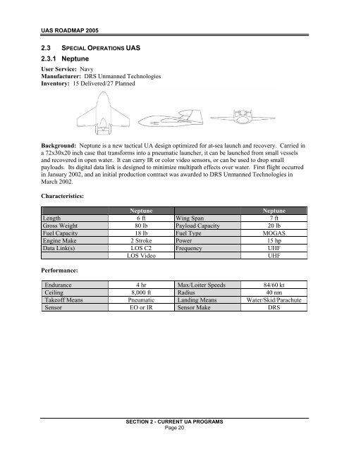 Unmanned Aircraft Systems Roadmap 2005-2030 - Federation of ...