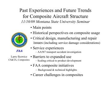 Past Experiences and Future Trends for Composite Aircraft Structure