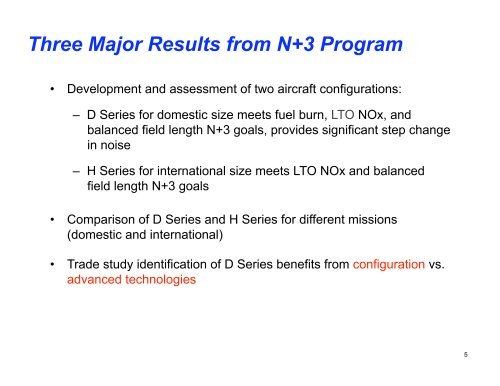 AIRCRAFT AND TECHNOLOGY CONCEPTS FOR AN N+3 ...