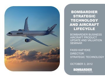 bombardier strategic technology and aircraft lifecycle