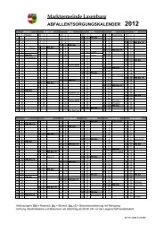 Abfallentsorgungskalender 2012 - in Laxenburg