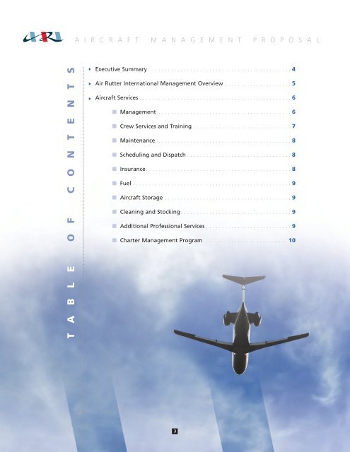 AIRCRAFT MANAGEMENT PROPOSAL - JFI Jets