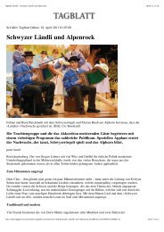 Tagblatt Online - Schwyzer Ländli und Alpenrock