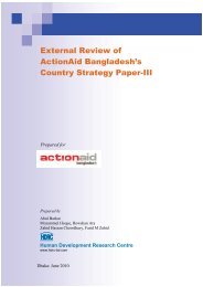 External Review of ActionAid Bangladesh's Country Strategy Paper-III
