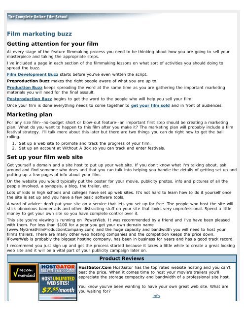The Complete Online Filmmaking Reference - Film Distribution ...