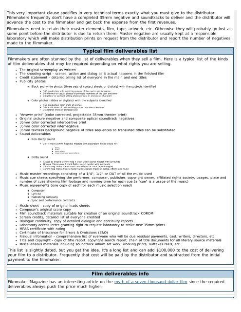 The Complete Online Filmmaking Reference - Film Distribution ...