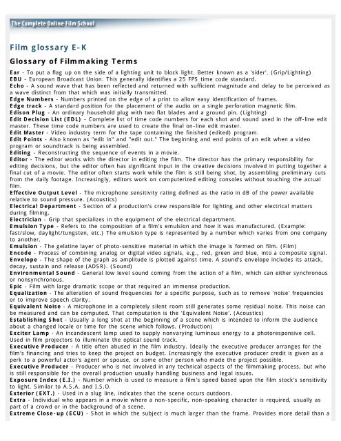 The Complete Online Filmmaking Reference - Film Distribution ...