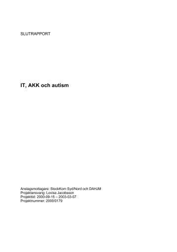 IT, AKK och autism - Hjälpmedelsinstitutet