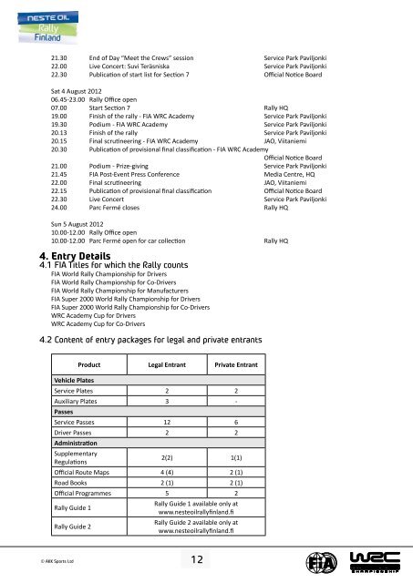 Rally Guide 2 - Neste Oil Rally Finland